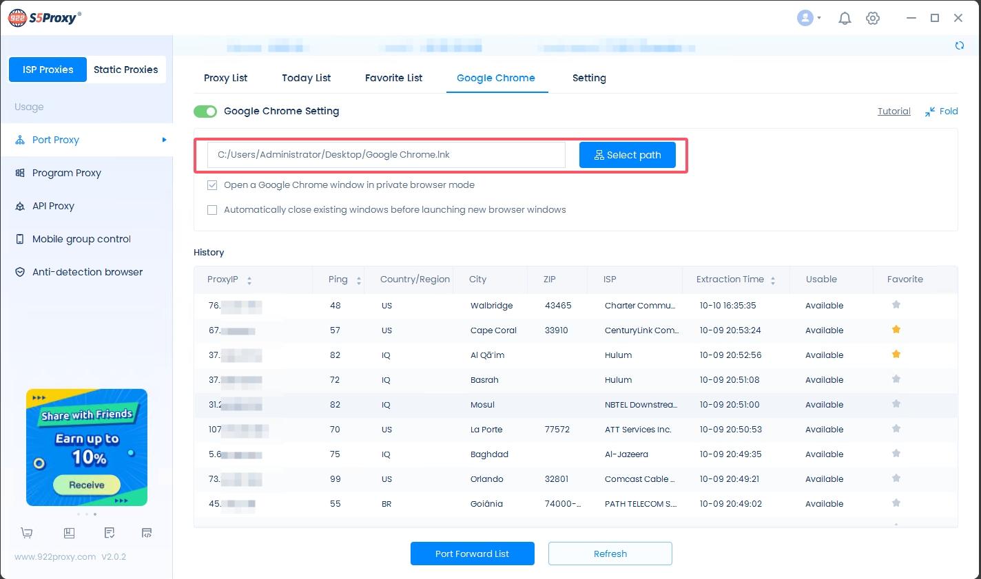 Đường dẫn Chrome