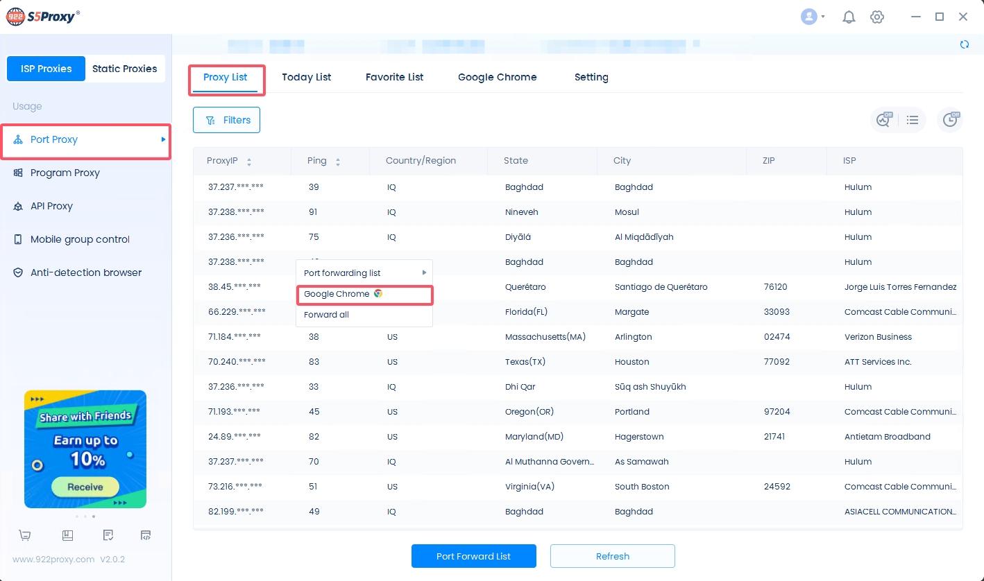 Chuột phải mở Chrome