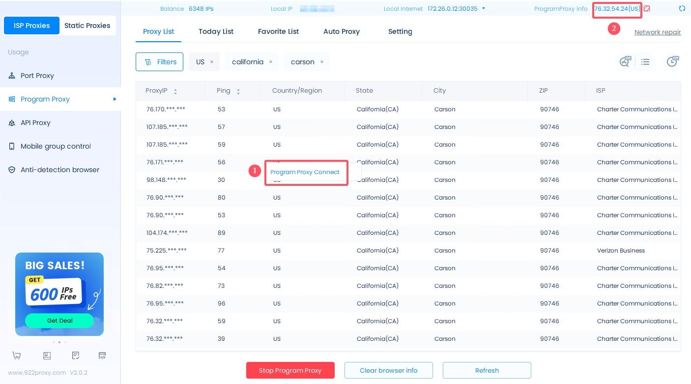 Connect Program Proxy