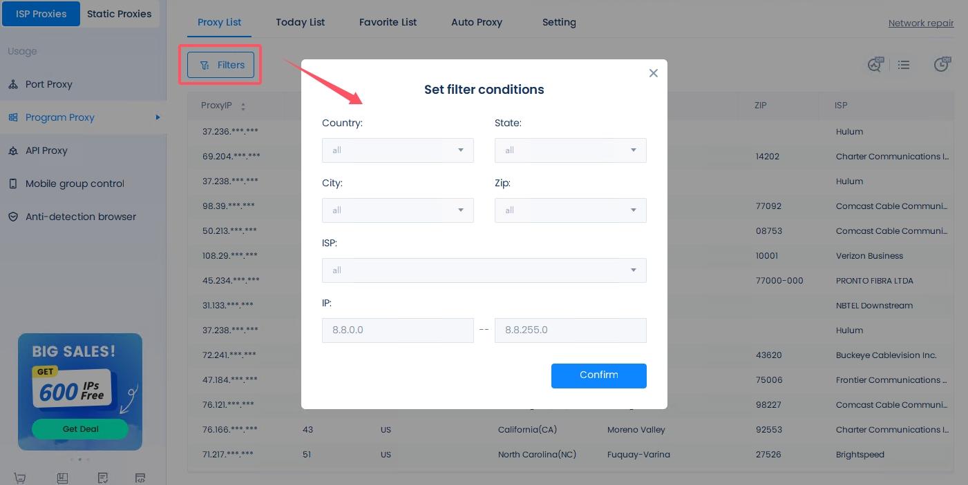 Filter Program Proxy