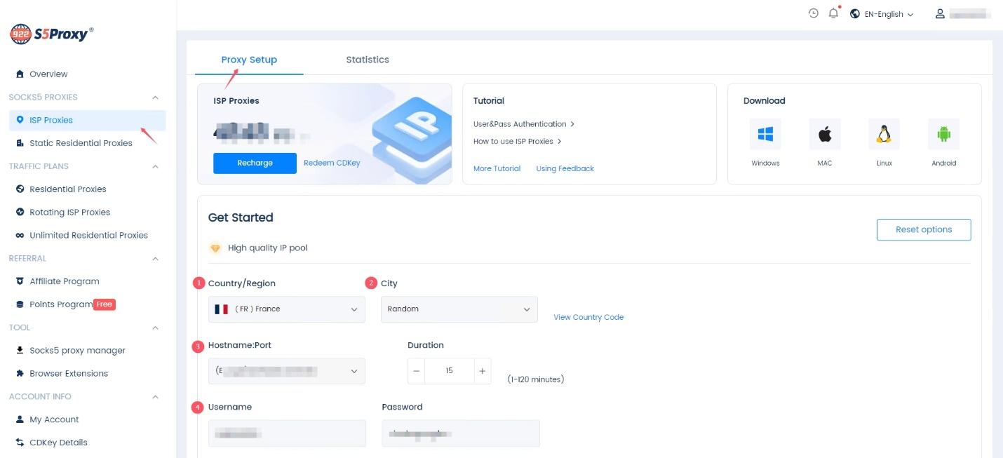 Thiết lập User Pass